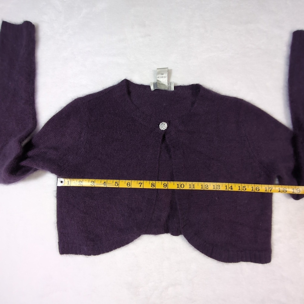 Spiegel Purple Angora Lambswool Shrug Cardigan M Soft Coquette Balletcore‎ Crop - Picture 8 of 10